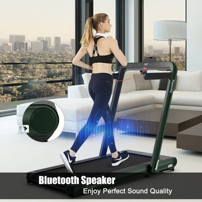 SuperFit 4.75HP 2 In 1 Folding Home Treadmill with Remote APP Control (LOCAL PICKUP ONLY)