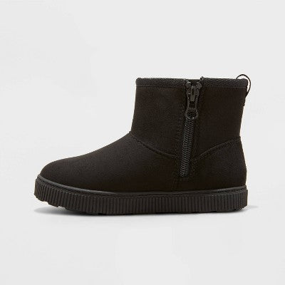 Toddler Girls Arlo Shearling Style Boots - Cat & Jack Black 6T