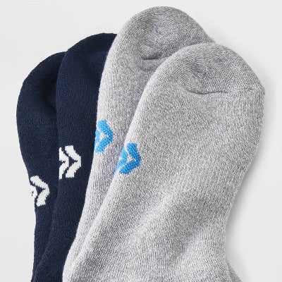 Boys' 2pk Mountain Print Outdoor Crew Socks - All In Motion Blue M