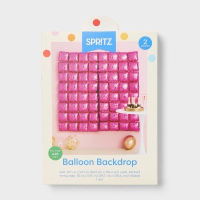2ct Airfilled Foil Balloon Wall Backdrop Pink - Spritz