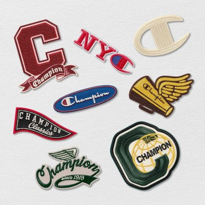 Champion Old English Banner Patch - Maroon