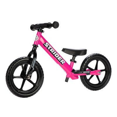 Strider Sport 12" Kids' Balance Bike - Pink: Adjustable Handlebar & Seat, Steel Frame (LOCAL PICKUP ONLY)