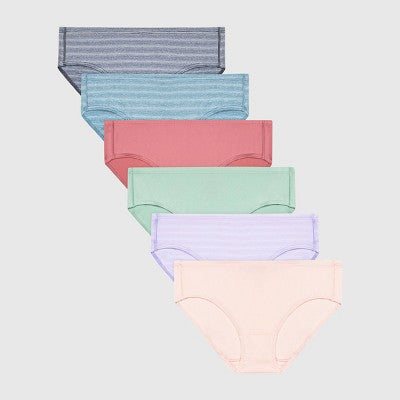 Hanes Girls' 6pk Microfiber Hipster Underwear - 10