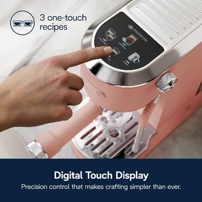 DeLonghi Dedica Duo Espresso and Cold Brew Machine with Milk Frother for Hot & Iced Coffee, Cappuccinos, Lattes & More Rose