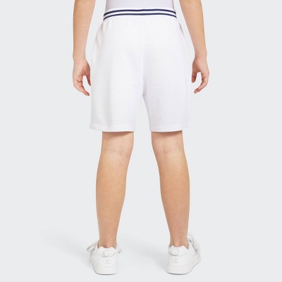 Champion Girls' Loose Fit French Terry Shorts - Bright White M