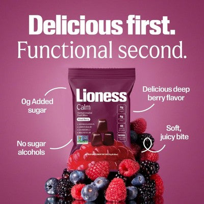 Lioness Calm Mixed Berry Fruit Snacks - 3.4oz/4ct