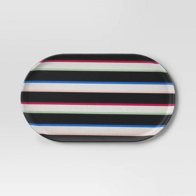 3pk Melamine Trays Black/Pink - Room Essentials