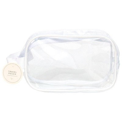 Horizon Group Clear White Plastic Single Zip Travel Pouch