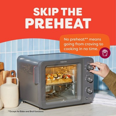 Instant Pot InstantHeat4 Slice Air Fryer Toaster Oven, 7-in-1, No Preheat Required Air Fry, Bake, Toast, Roast, Broil, Warm, and Make Pizza