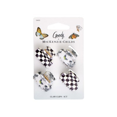 Goody x MacKenzie Childs Mini Claw Clip - Black - 4ct