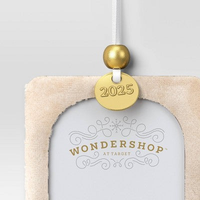Velvet 2025 Picture Frame Christmas Tree Ornament Cream - Wondershop