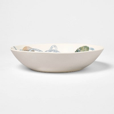 Melamine Rope Edge and Shell Serve Bowl - Threshold designed with Studio McGee