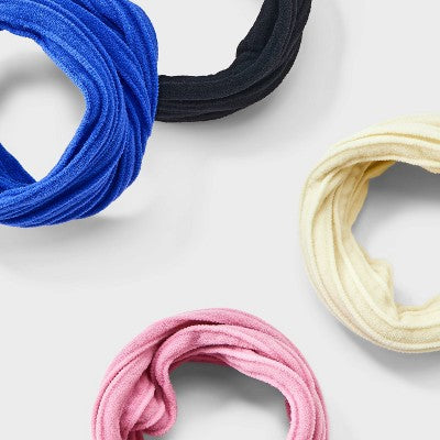 Extra-Wide Nylon Elastics - 4pk - All In Motion: Hair Styling, Securing Hair, All Hair Types