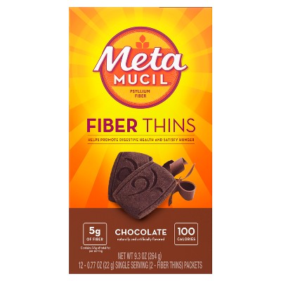 Metamucil Fiber Thins Multi-Symptom Relief Chewables - Chocolate - 12ct