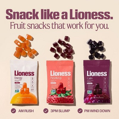 Lioness Calm Mixed Berry Fruit Snacks - 3.4oz/4ct