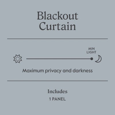 50"x95" Blackout Aruba Window Curtain Panel Stone - Threshold: Recycled Polyester, OEKO-TEX Certified, Lined