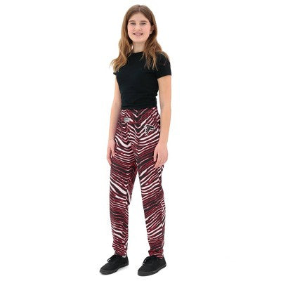 NFL Atlanta Falcons Zubaz Youth Zebra Screen Print Pants - 16/18