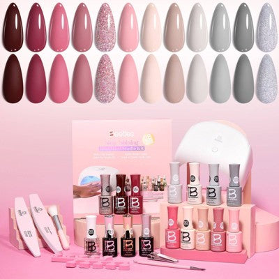 Beetles 12 Colors All In One Nail Polish Starter Kit - 12ct