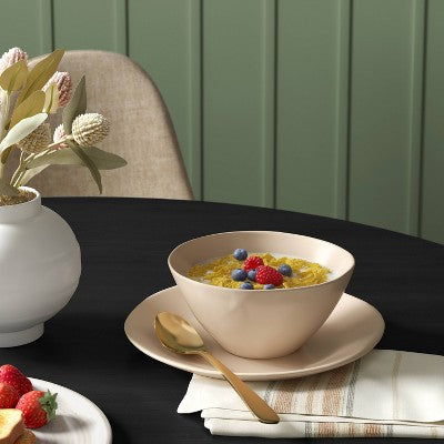 22.58oz Stoneware Aralia Organic Coupe Cereal Bowl Beige - Threshold (LOCAL PICKUP ONLY)
