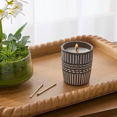 Medium Ceramic Wooden Wick Candle Forest Fir - Threshold