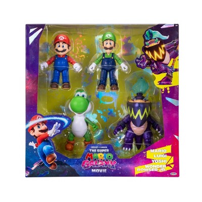 The Super Mario Galaxy Movie - 5" Figure Multi-Pack - Mario, Yoshi and exclusive Wonder Bowser Jr. and Luigi Figures