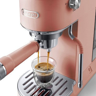 DeLonghi Dedica Duo Espresso and Cold Brew Machine with Milk Frother for Hot & Iced Coffee, Cappuccinos, Lattes & More Rose