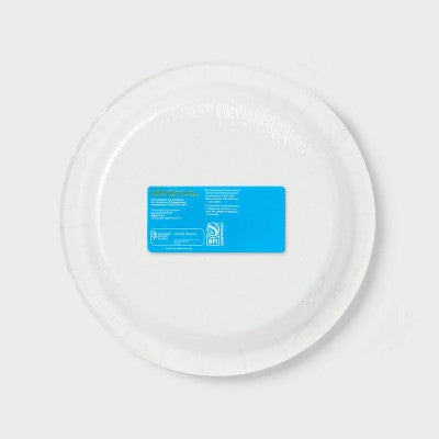 Disposable Plate 10" - Blue Checkered - 24ct - up&up